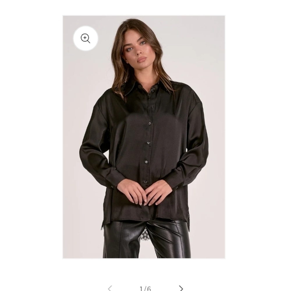 Elan Black‎ Satin Blouse